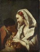 Domenico Maggiotto The Fruit Girl oil painting